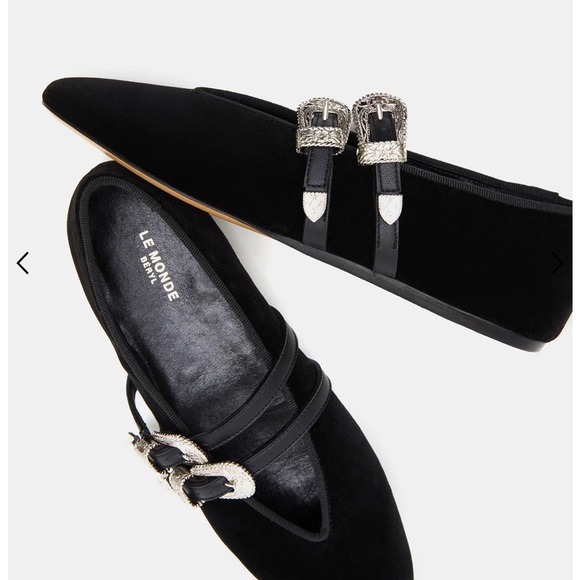 Le Monde Beryl Suede Claudia Flat. - Picture 2 of 6